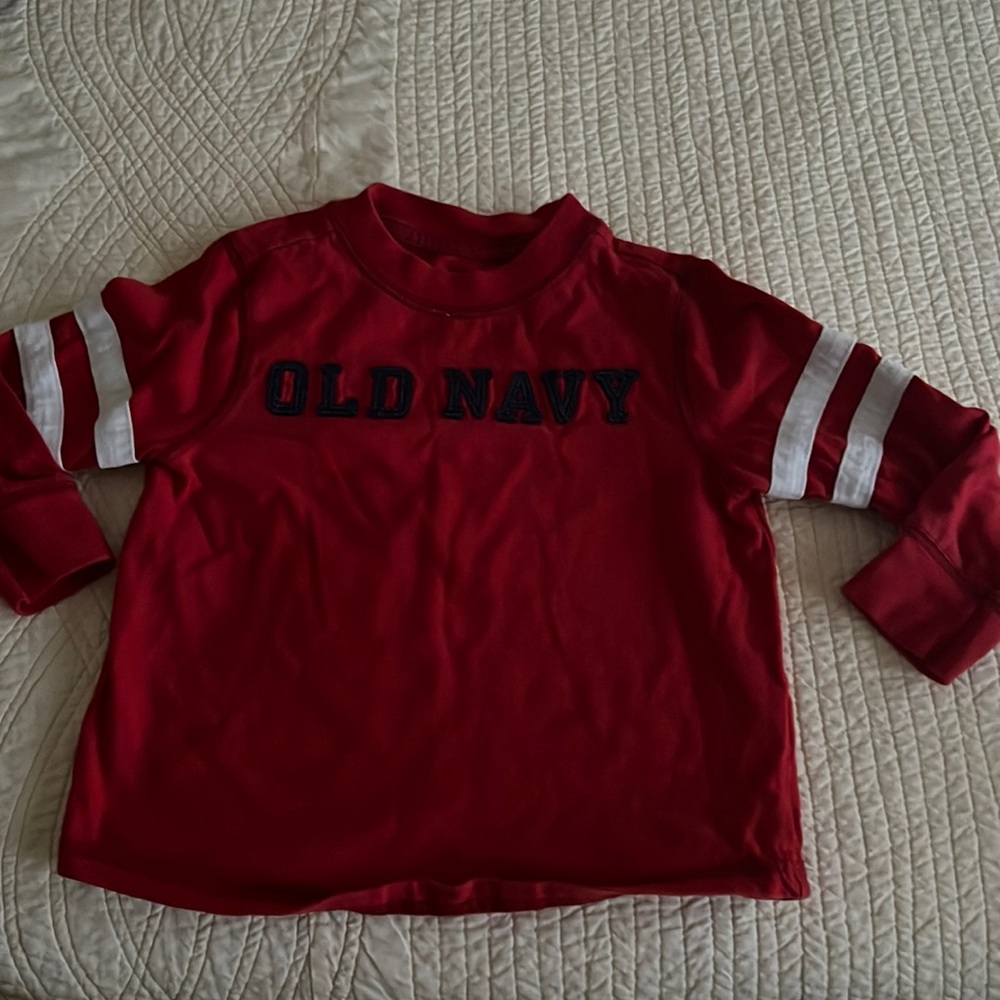 Old navy red long sleeve shirt 3T